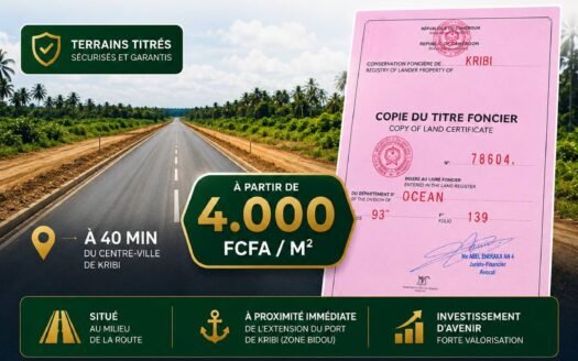 🏝️ INVESTISSEZ À KRIBI : LA SÉCURITÉ DU TITRE, LE PRIX DU FUTUR